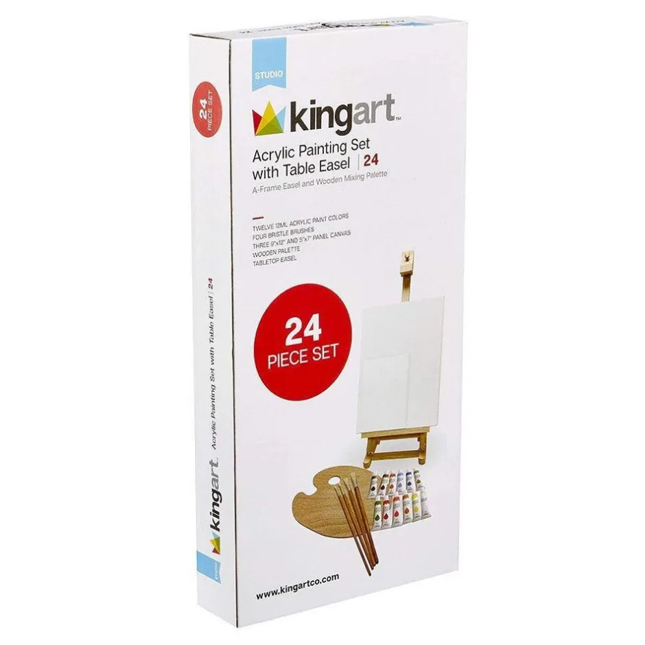 Sale Acrylic Paint and Tabletop Easel Set Art Supplies & Easels