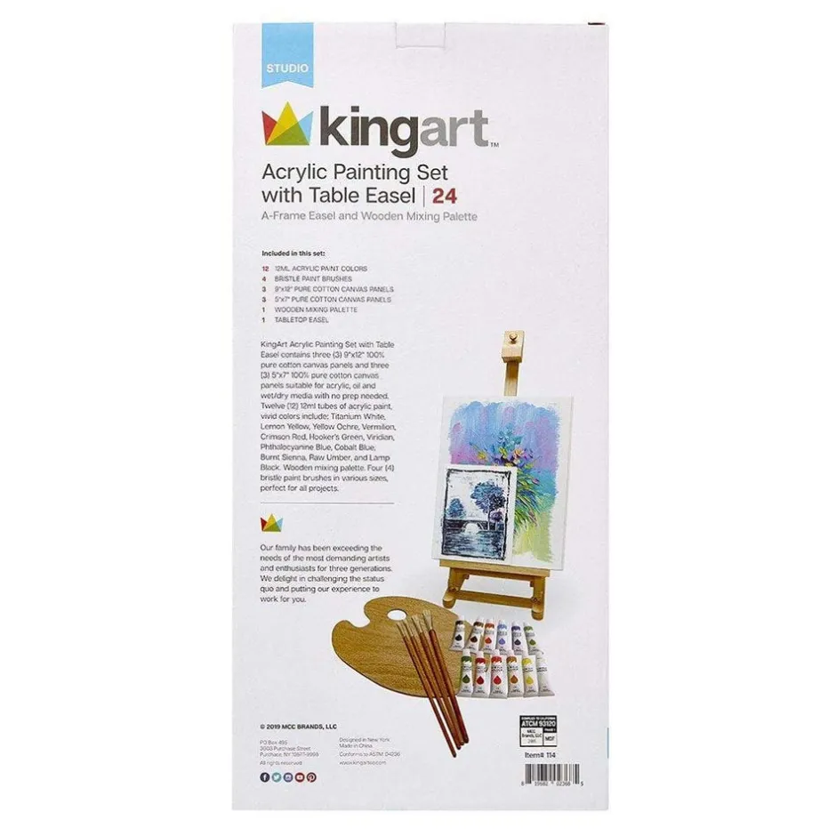 Sale Acrylic Paint and Tabletop Easel Set Art Supplies & Easels