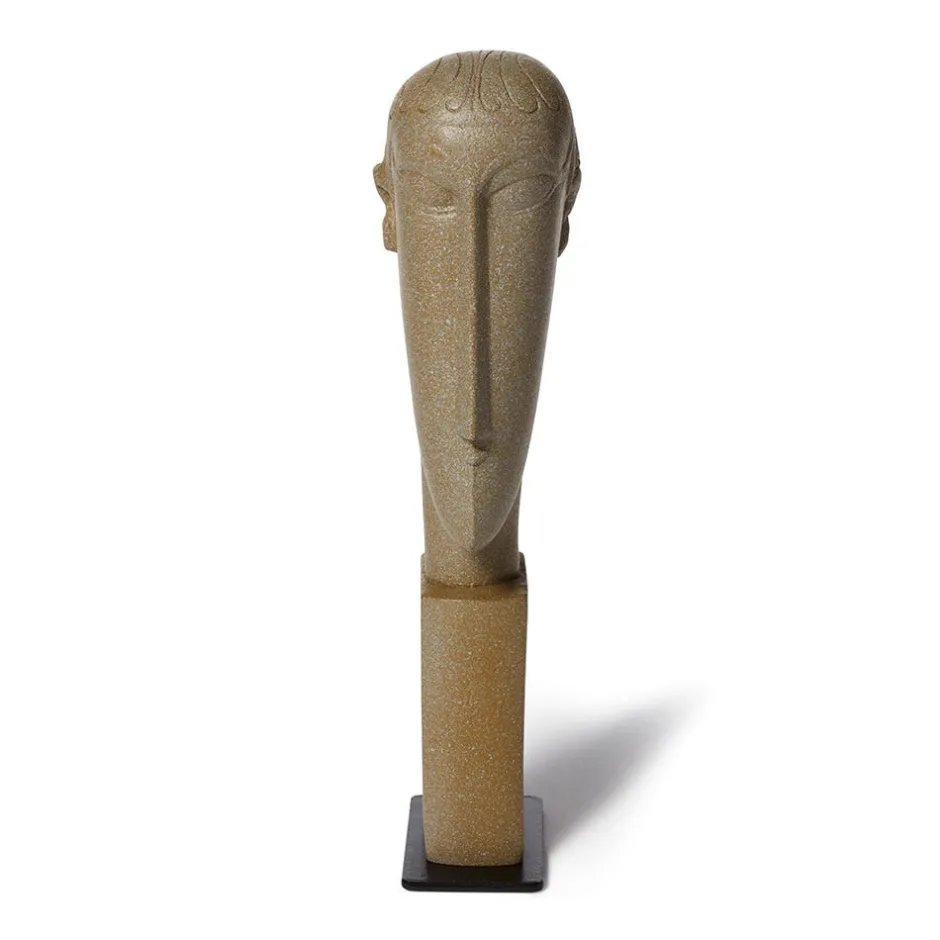 Clearance Amedeo Modigliani: Green Tête Sculpture Sculpture