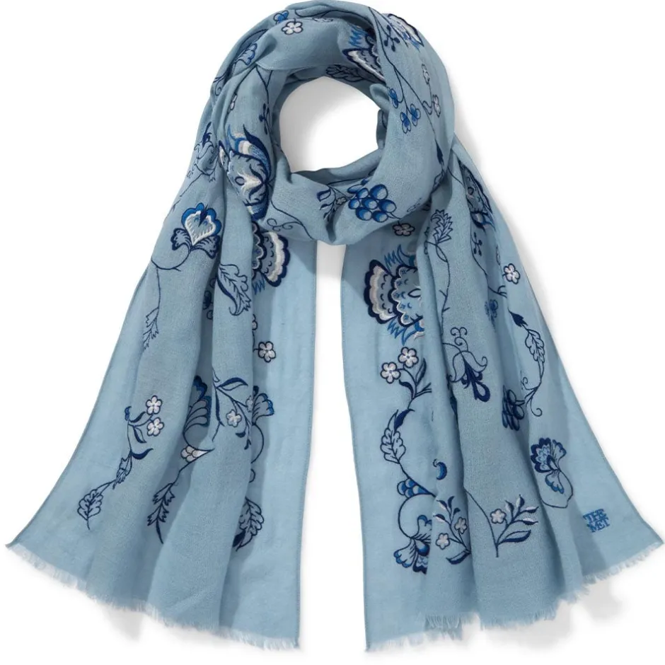 Clearance American Vines Embroidered Shawl Scarves & Wraps