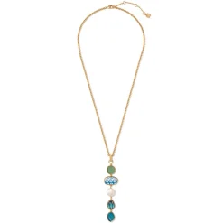 Sale Ancient Mixed Motifs Glass Pendant Drop Necklace Necklaces