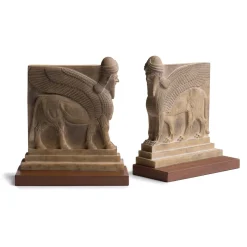 Clearance Assyrian Palace Guard Bookends Sculpture|Decorative Accents