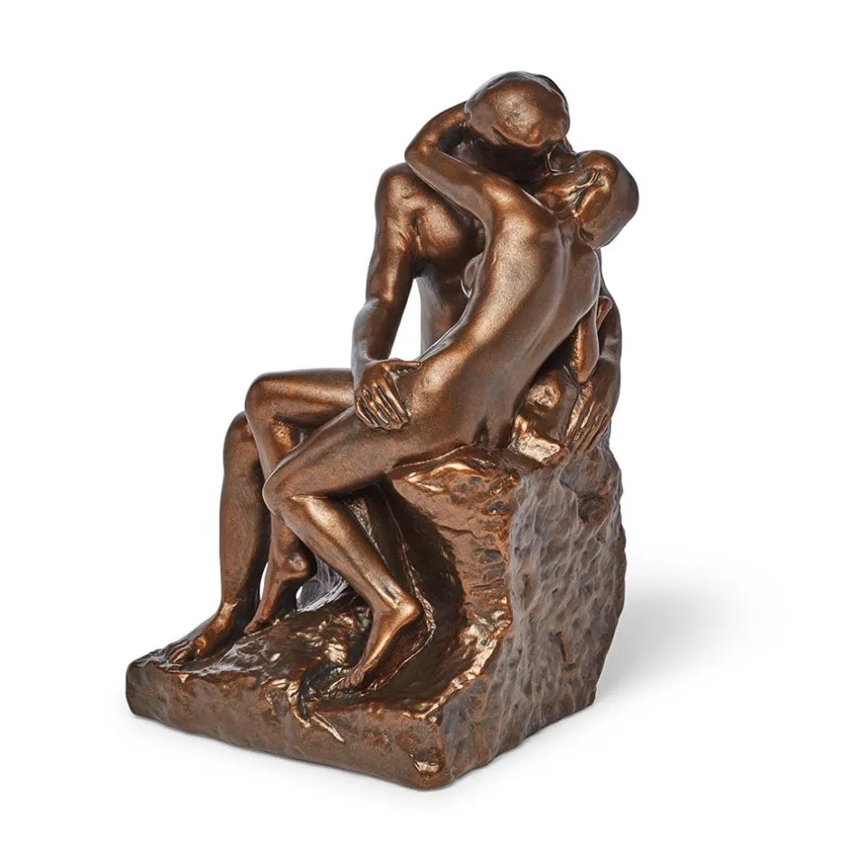 Best Auguste Rodin: The Kiss Bronze-Toned Sculpture Sculpture