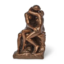 Best Auguste Rodin: The Kiss Bronze-Toned Sculpture Sculpture