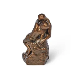 Best Auguste Rodin: The Kiss Bronze-Toned Sculpture Sculpture