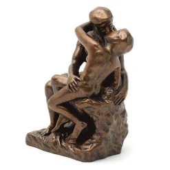 Best Auguste Rodin: The Kiss Bronze-Toned Sculpture Sculpture