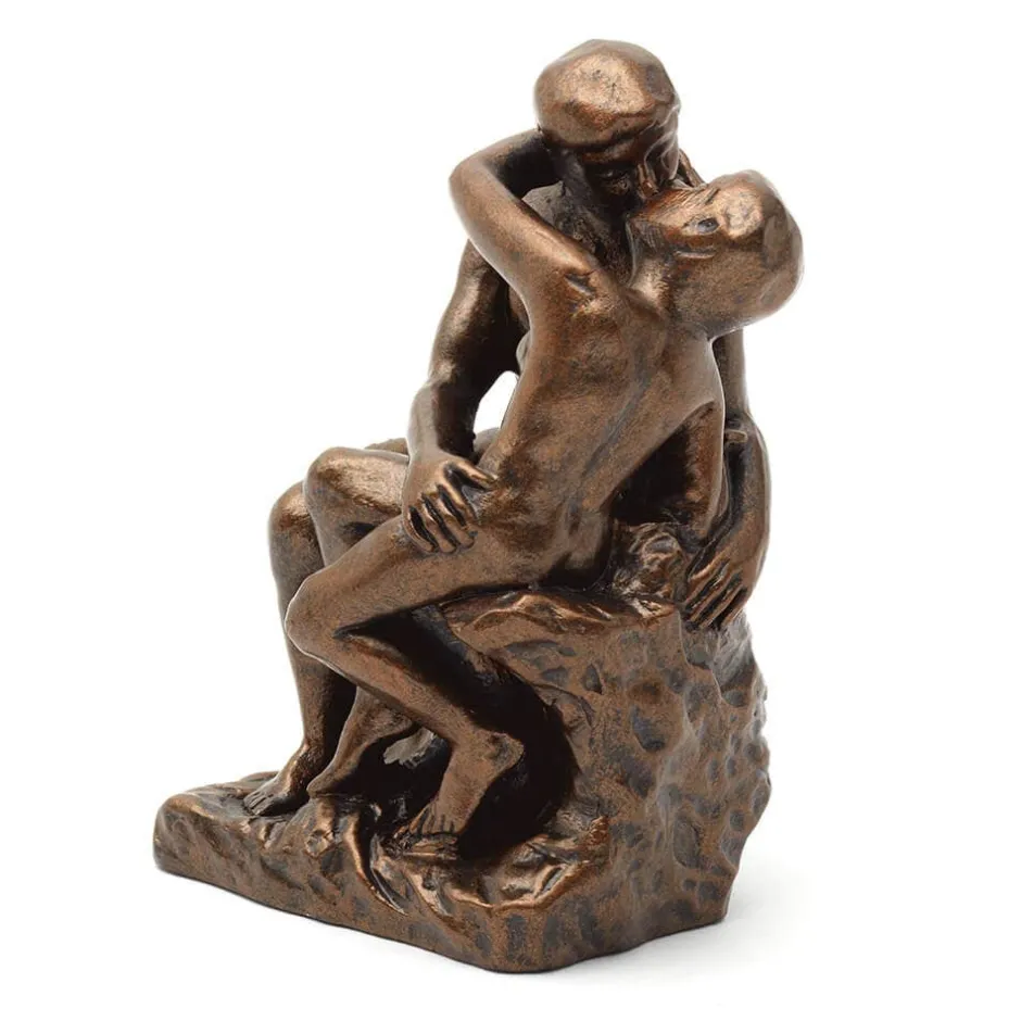 Best Auguste Rodin: The Kiss Bronze-Toned Sculpture Sculpture