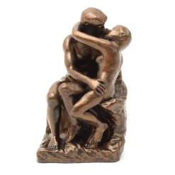 Best Auguste Rodin: The Kiss Bronze-Toned Sculpture Sculpture