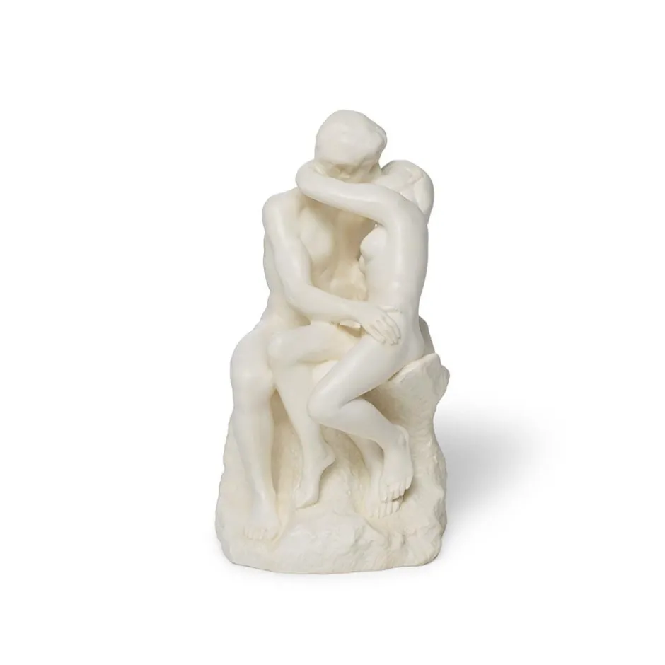 Clearance Auguste Rodin: The Kiss Medium White Sculpture Sculpture