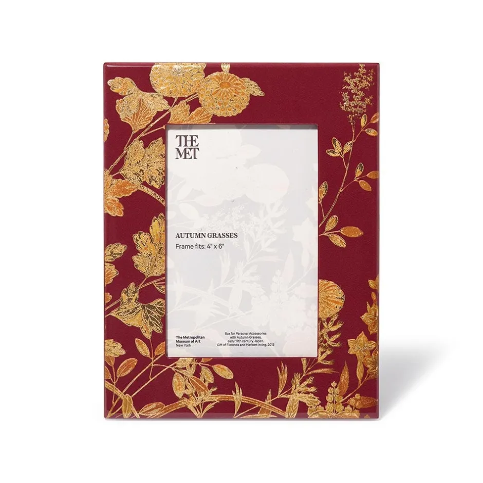 Hot Autumn Grasses Rectangular Frame Decorative Accents