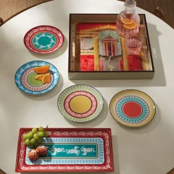 Hot Boscoreale Fresco Wood Lacquer Tray Tableware|Decorative Accents