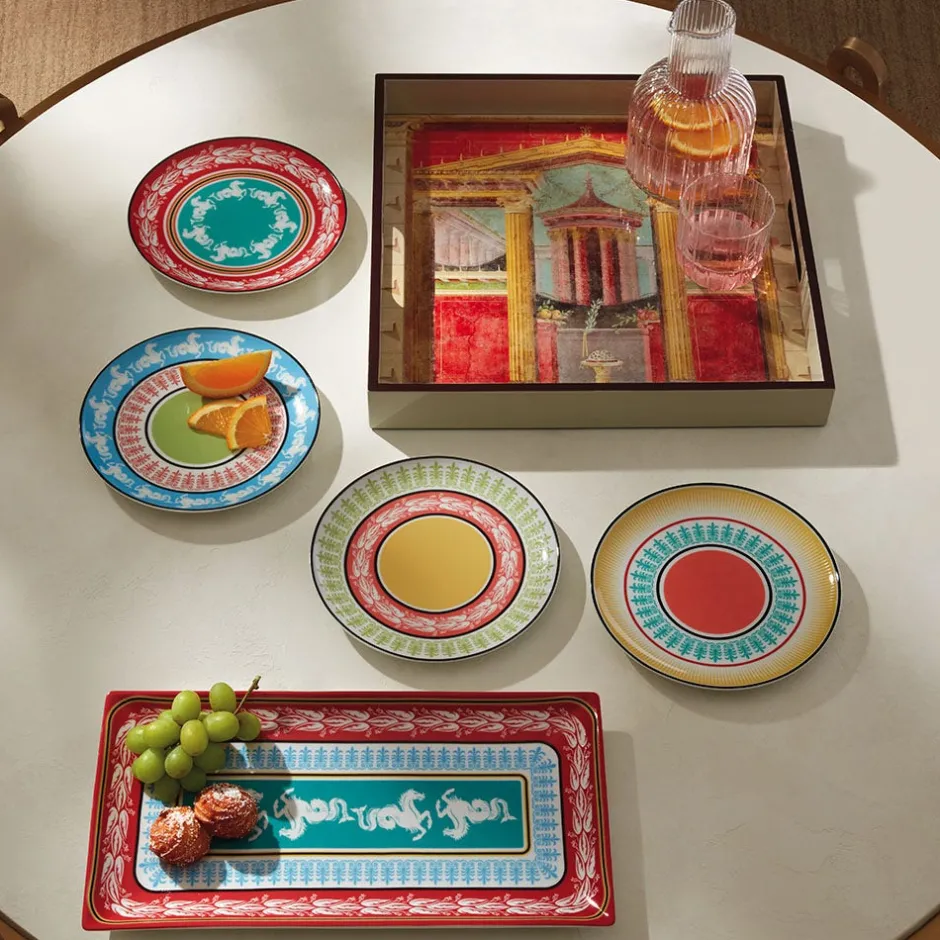 Hot Boscoreale Fresco Wood Lacquer Tray Tableware|Decorative Accents