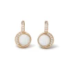 Sale Celestial Symbols Carved Mother-of-Pearl Coin Hoop Earrings Earrings