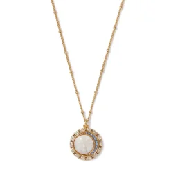 Best Celestial Symbols Carved Mother-of-Pearl Pendant Necklace Necklaces