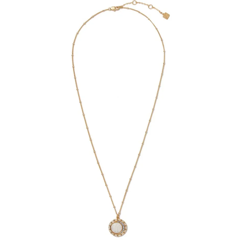 Best Celestial Symbols Carved Mother-of-Pearl Pendant Necklace Necklaces