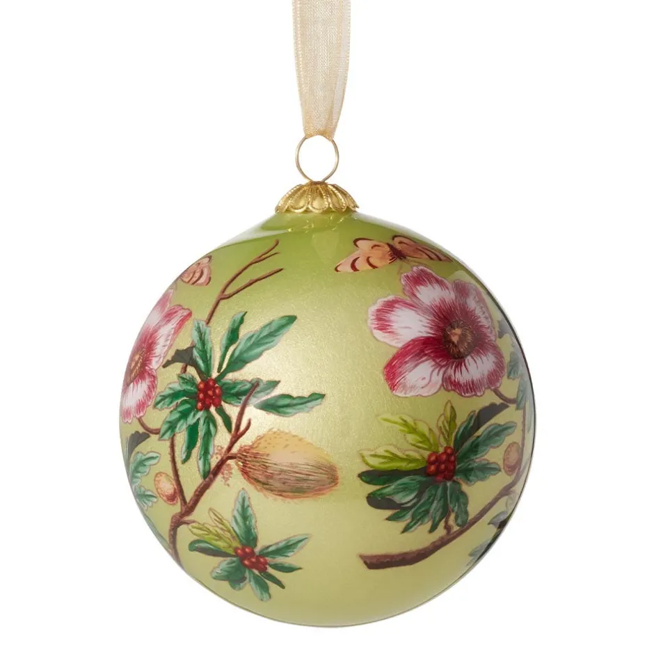 Sale Chelsea Botanicals Hand-Painted Glass Ornament Set Ornaments