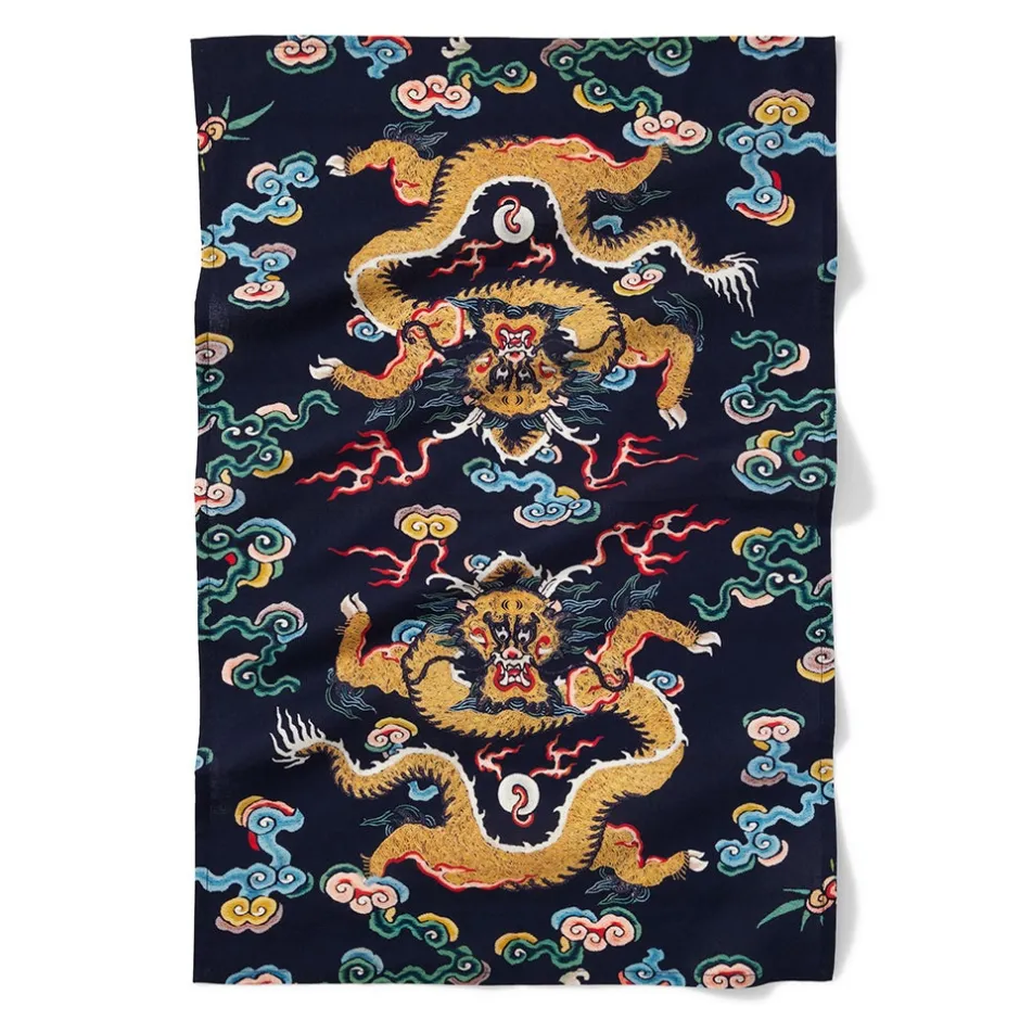 Hot Chinese Dragon Rank Badge Apron and Tea Towel Set Tableware