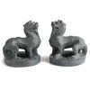 Chinese Guardian Figure Bookends Sculpture|Decorative Accents
