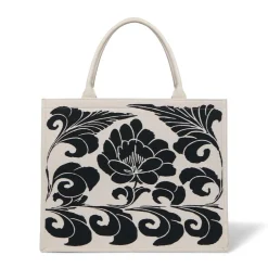 Discount Chinese Peony Oversize Structured Tote Bags