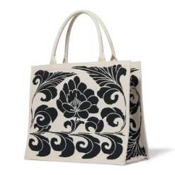 Discount Chinese Peony Oversize Structured Tote Bags