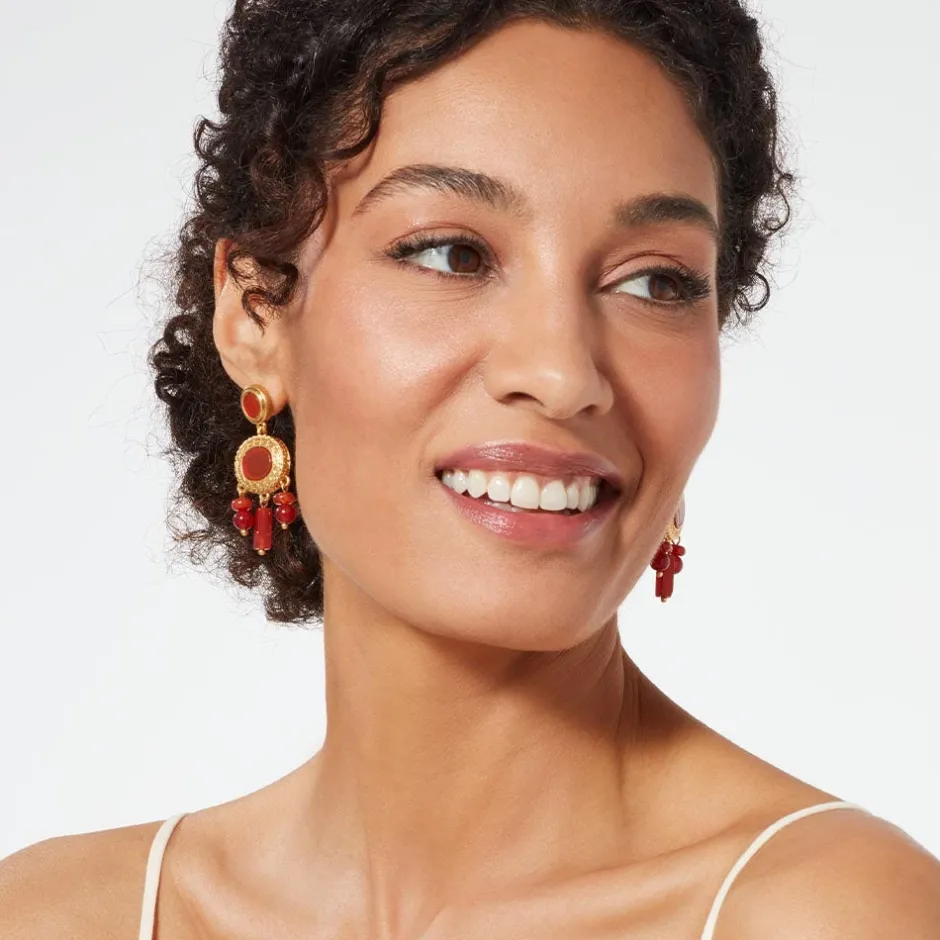 Outlet Classical Carnelian Chandelier Earrings Earrings