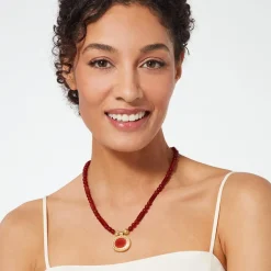 Classical Carnelian Pendant Necklace Necklaces