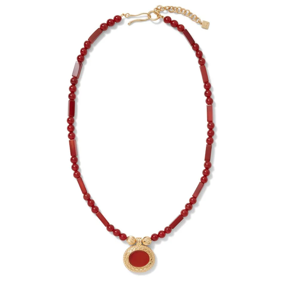 Classical Carnelian Pendant Necklace Necklaces