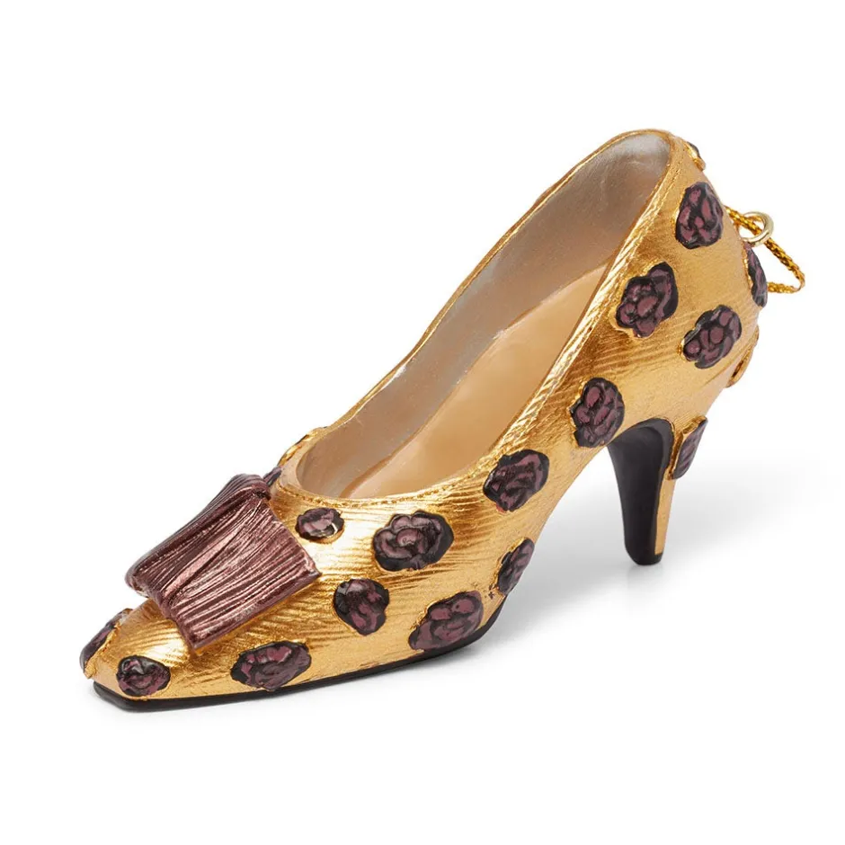 Discount Cocoa Rose Pump Shoe Ornament Ornaments