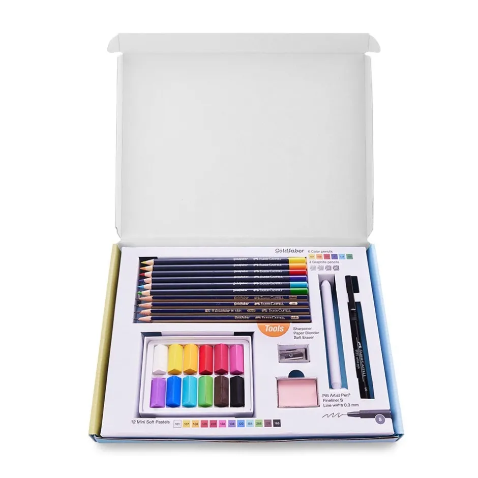 Clearance Creative Studio Try It Box: Dry Mediums Art Supplies & Easels