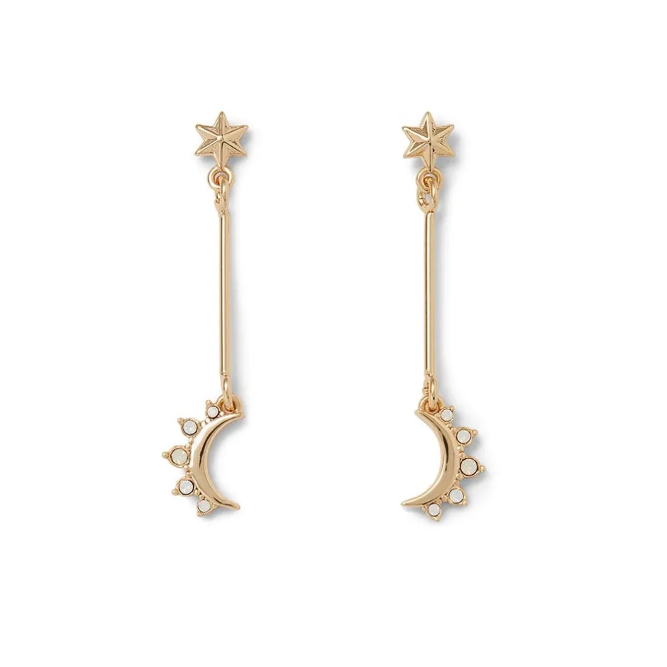 Online Crescent Moon Drop Earrings Earrings