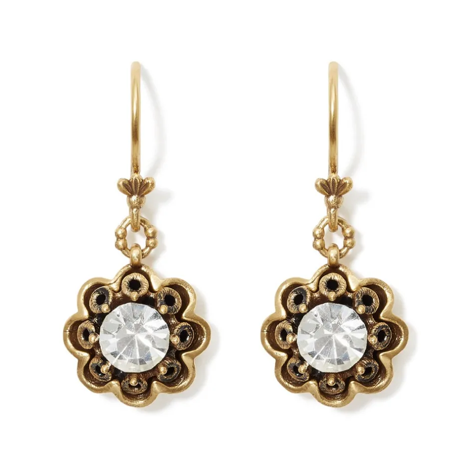 Best Crystal Rosette Drop Earrings Earrings