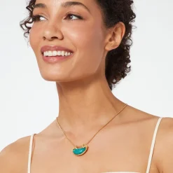 Hot Cypriot Jade Crescent Pendant Necklace Necklaces