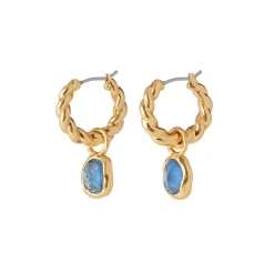 New Cypriot Twist Hoop Earrings with Removable Charms Earrings