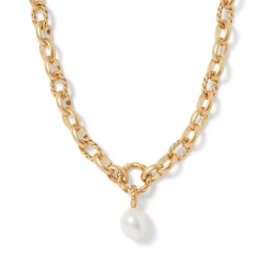 Outlet Cypriot Twist Pearl Chain Pendant Necklace Necklaces