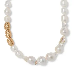 Clearance Cypriot Twist Pearl Necklace and Triple-Hoop Earrings Set Jewelry Sets