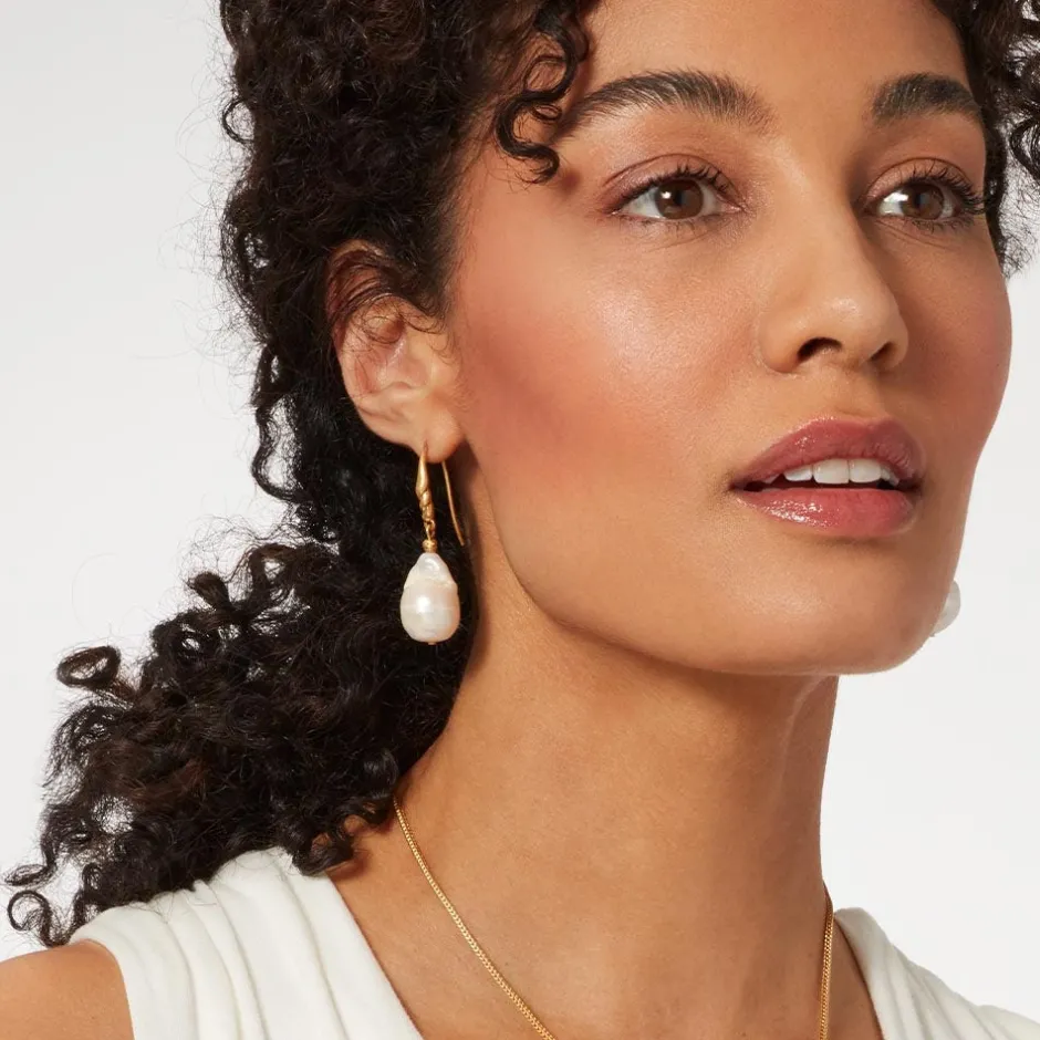 New Cypriot Twist Pearl Necklace and Drop Earrings Set Jewelry Sets