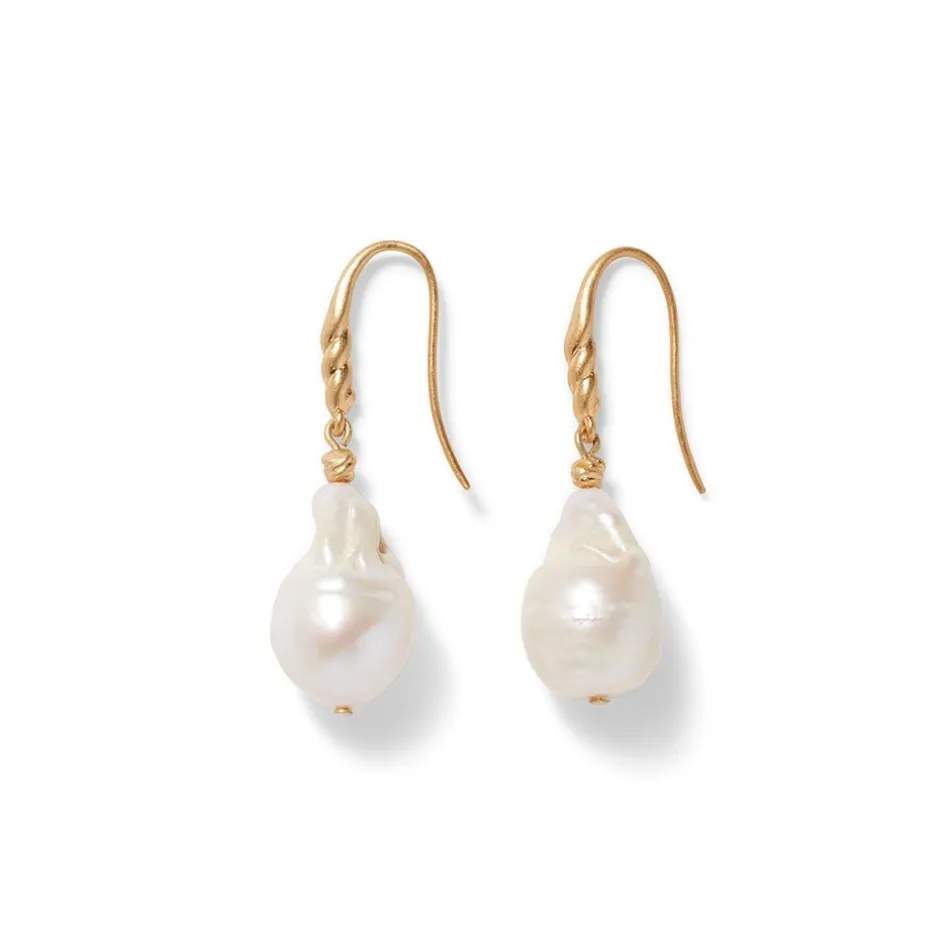 New Cypriot Twist Pearl Necklace and Drop Earrings Set Jewelry Sets