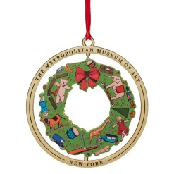 New December Wreath Spinning Ornament Ornaments