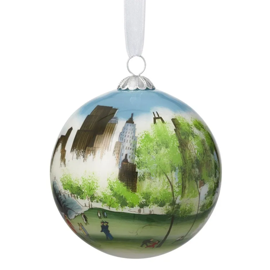 Best Dehn Spring in Central Park Hand-Painted Glass Ornament Ornaments