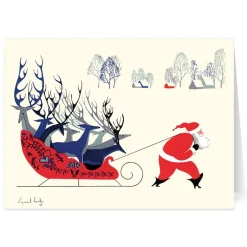 Hot Earle: Santa and Deer Holiday Cards Holiday Cards