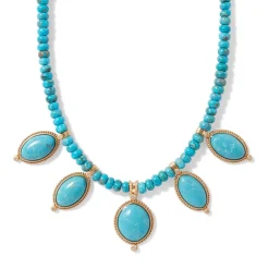 Outlet Egyptian Hathor Turquoise Multi-Drop Necklace Necklaces