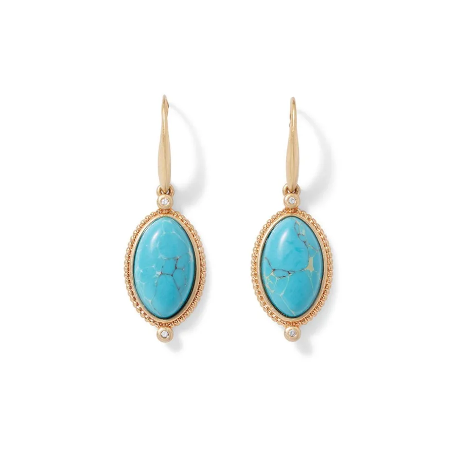Hot Egyptian Hathor Turquoise Drop Earrings Earrings