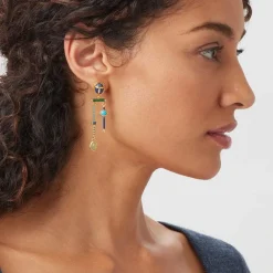 Sale Egyptian Heart Scarab Chandelier Earrings Earrings