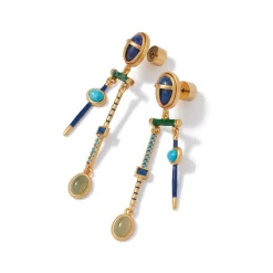 Sale Egyptian Heart Scarab Chandelier Earrings Earrings