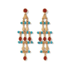 Egyptian Nefer Amulet Chandelier Earrings Earrings