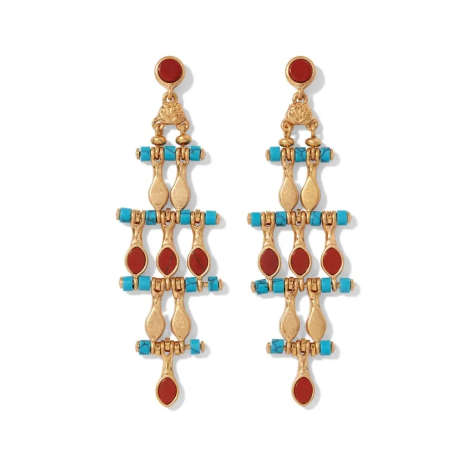 Egyptian Nefer Amulet Chandelier Earrings Earrings