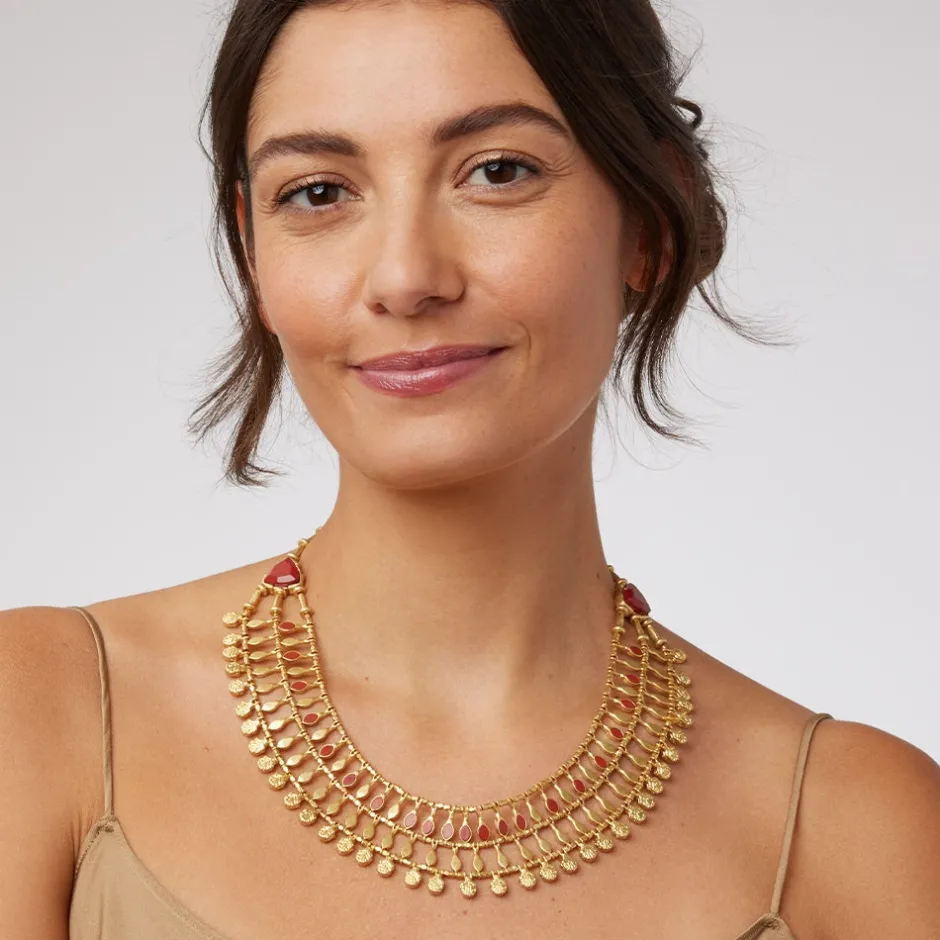 Sale Egyptian Nefer Amulet Red Jasper Collar Necklace Necklaces