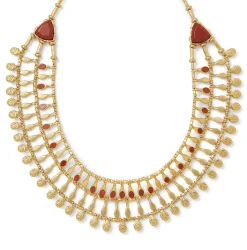 Sale Egyptian Nefer Amulet Red Jasper Collar Necklace Necklaces