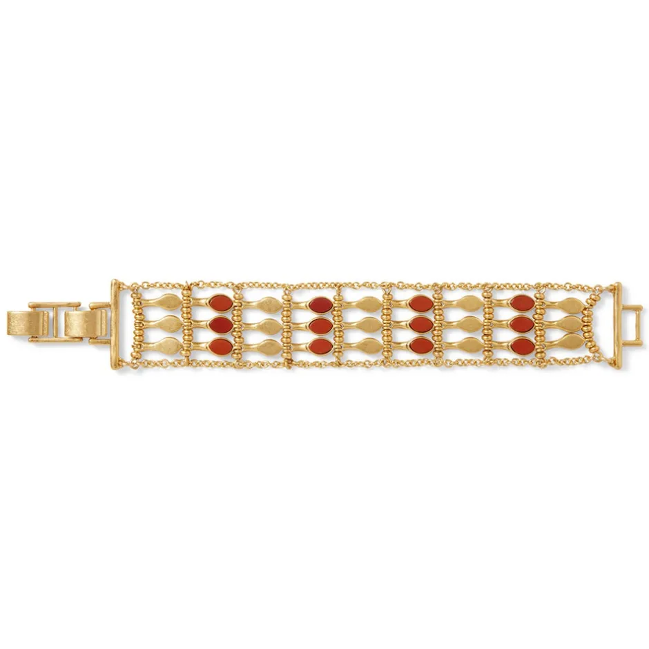 Outlet Egyptian Nefer Amulet Red Jasper Ladder Bracelet Bracelets