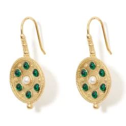 Discount Embellished Disc Drop Earrings Earrings